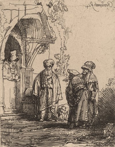 Trois figures orientales Jacob et Laban, 1641 - Rembrandt van Rijn