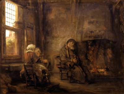 Tobie et Anna attendant le retour de leur fils, 1659 - Rembrandt van Rijn