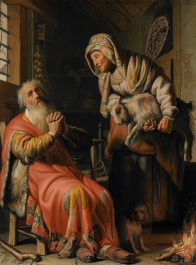 Tobie accuse Anna - Rembrandt van Rijn