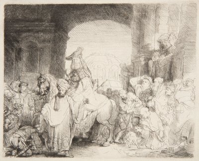 Triomphe de Mardochée - Rembrandt van Rijn