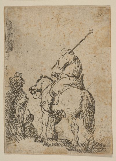 Soldat turbané à cheval, vers 1629 - Rembrandt van Rijn