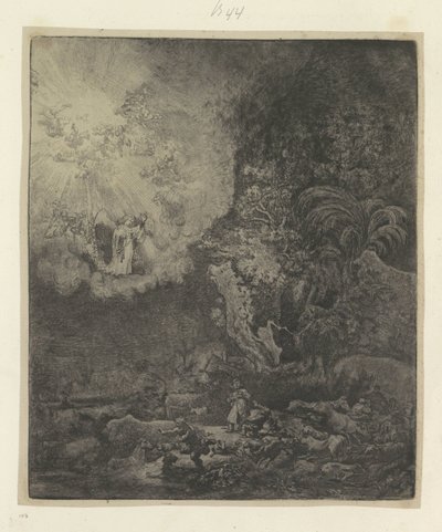 Annonciation aux bergers - Rembrandt van Rijn