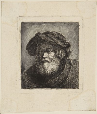 Vieillard en toque - Rembrandt van Rijn