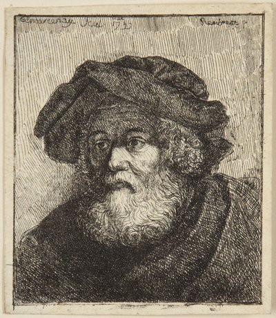 Vieillard en toque - Rembrandt van Rijn