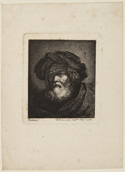 Vieillard en toque - Rembrandt van Rijn