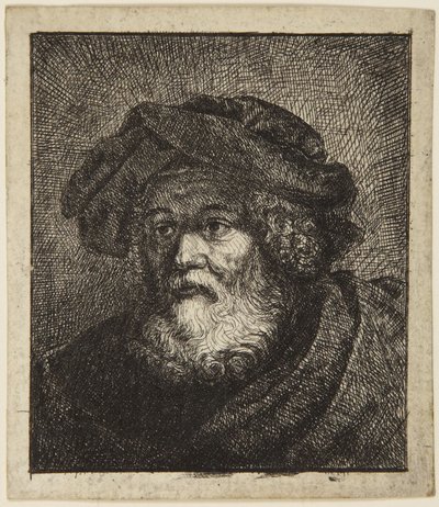 Vieillard en toque - Rembrandt van Rijn