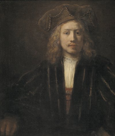 Jeune homme avec un bonnet orné de perles - Rembrandt van Rijn