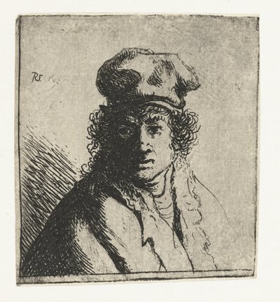 Jeune homme en casquette : buste - Rembrandt van Rijn