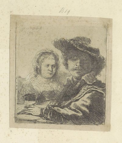 Autoportrait avec Saskia - Rembrandt van Rijn