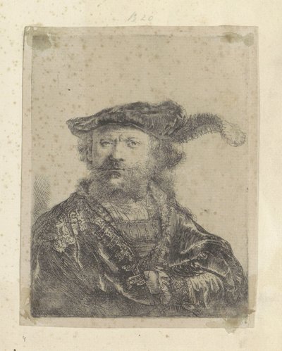 Autoportrait avec béret en velours à plumes - Rembrandt van Rijn