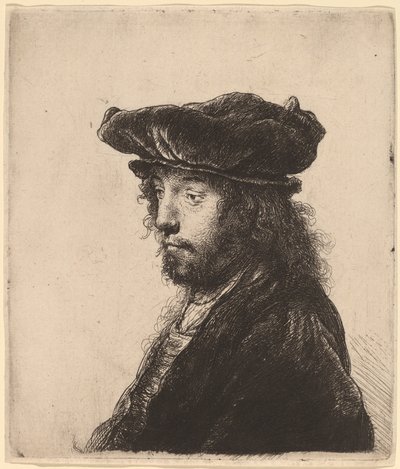 La Quatrième Tête Orientale - Rembrandt van Rijn and Studio of Rembrandt