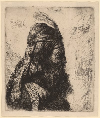 La troisième tête orientale - Rembrandt van Rijn and Studio of Rembrandt