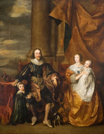 Portrait de Charles Ier et sa famille, 17e siècle - Remee van Leemput