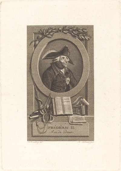 Frédéric le Grand, roi de Prusse - Remi Henri Joseph Delvaux after Johann Heinrich Ramberg