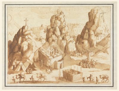 Paysage fantastique avec scènes de l