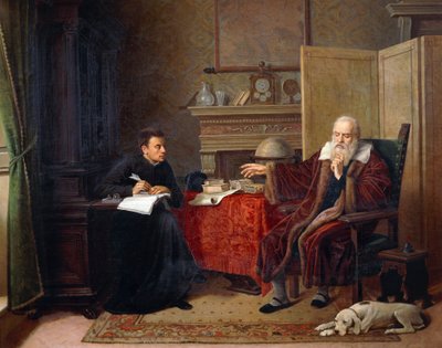 Galileo Galilei dictant ses observations à son secrétaire à Arcetri - Remigio Cantagallina