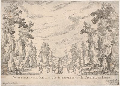 Vue de la scène représentant le Jugement de Paris - Remigio Cantagallina