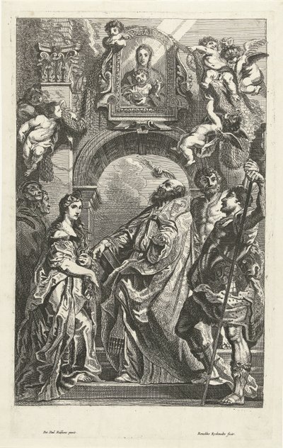 Saints sous une image de Santa Maria in Vallicella - Remoldus Eynhoudts