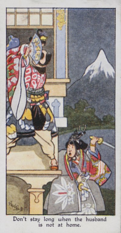 Proverbe oriental : Ne reste pas longtemps quand le mari n