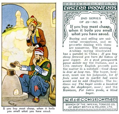 Si vous achetez de la viande bon marché, quand elle bout, vous sentez ce que vous avez économisé, 1932 - René Bull