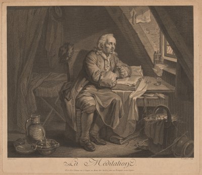 La Méditation - René Gaillard, after Johann Eleazar Schenau