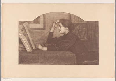 Femme lisant, de profil - René Janssens