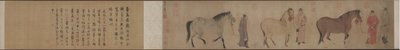 Trois chevaux et quatre palefreniers - Ren Renfa