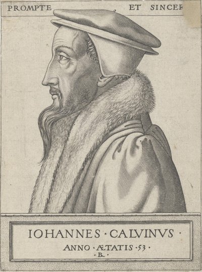 Jean Calvin (1509 - 1564), théologien et force principale de la Réforme protestante, à l