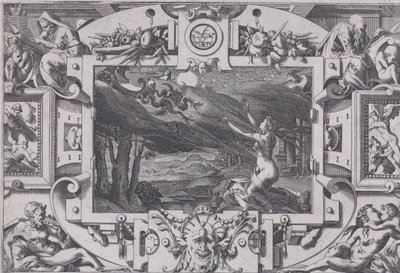 Médée et son char tiré par des dragons, 1563 - Rene Boyvin