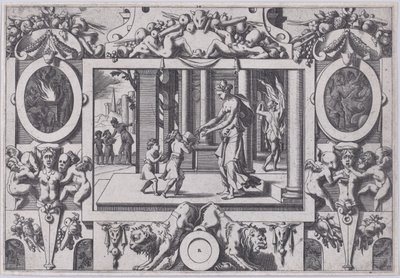Les enfants de Médée et Jason donnent à Créuse le présent fatal, 1563 - Rene Boyvin