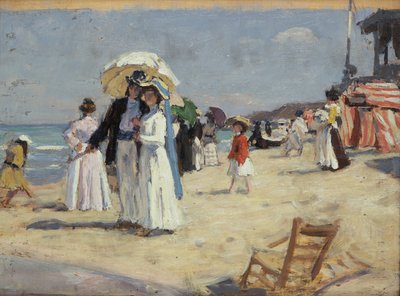 Couple sur la plage à Cabourg - René François Xavier Prinet