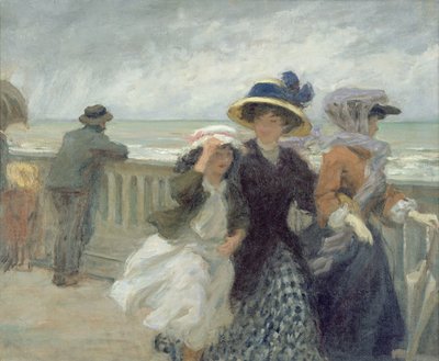 Tempête sur le front de mer - René François Xavier Prinet