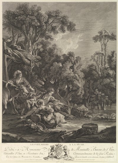 Les Villagois à la Pêche, 18e siècle - Rene Gaillard