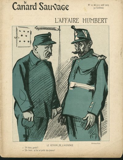 Illustration de Hermann-Paul (1864-1940) pour la couverture de Le Canard Sauvage, No. 21 - Rene George Hermann Paul