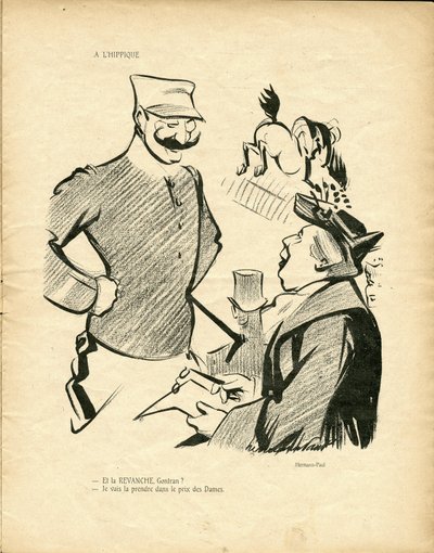 Illustration par Hermann-Paul (1864-1940) dans Le Canard Sauvage - Rene George Hermann Paul