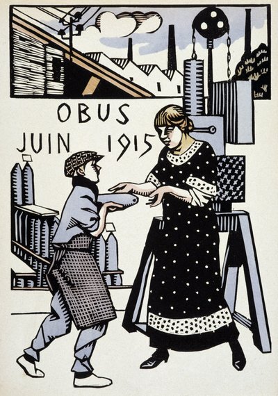 Juin 1915 - dans « Calendrier de la guerre », dessin par Hermann-Paul, éd. 1916 - Rene George Hermann Paul