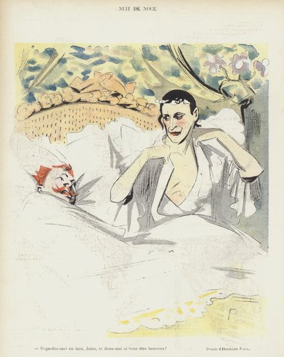 Nuit de noces. Illustration pour Le Rire - Rene George Hermann Paul