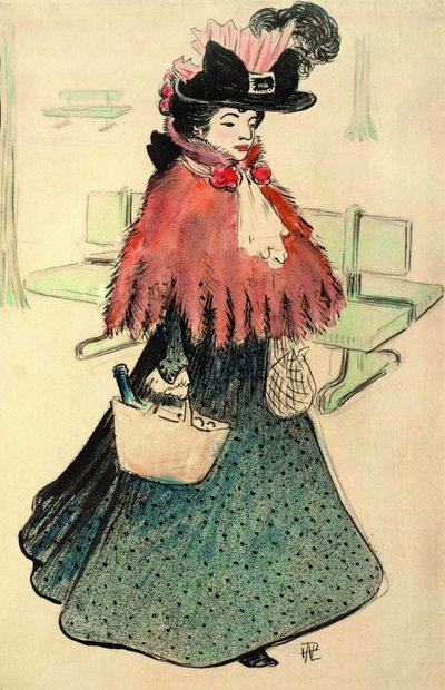 La belle juive fait ses courses. Le Rire magazine, 1896 - Rene Georges Hermann Paul