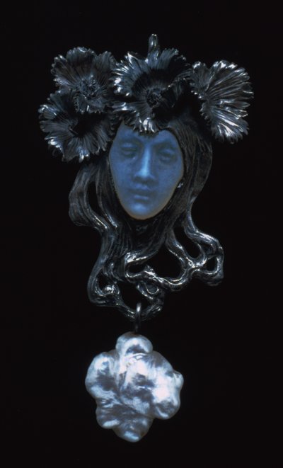 Pendentif visage féminin, vers 1898-1900 - Rene Jules Lalique