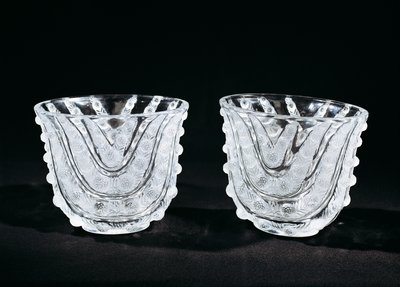 Vases en verre, vers 1930, par René Lalique, produits par René Lalique et Cie Alsace Glassworks. France, 20e siècle - Rene Jules Lalique