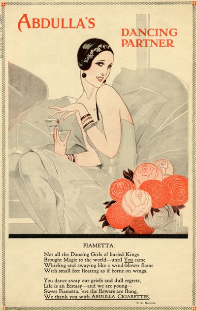 Cigarettes Abdulla, années 1920 - Rene Vincent
