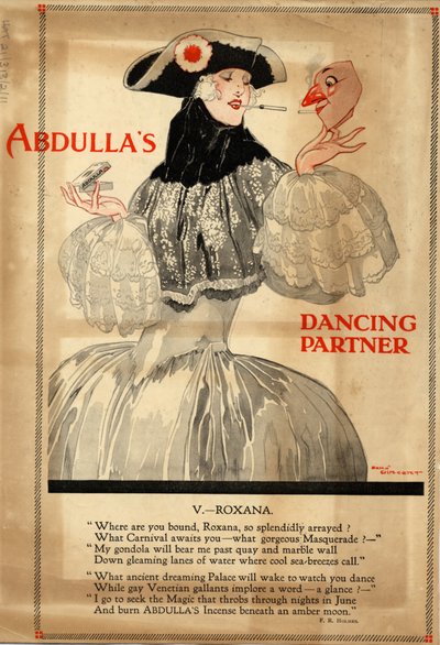 Cigarettes Abdulla, années 1920 - Rene Vincent