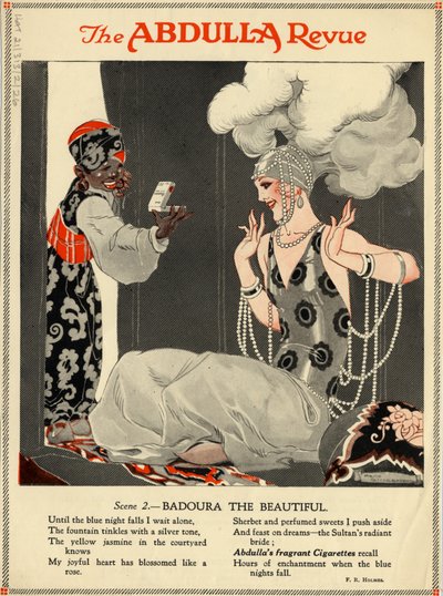 Cigarettes Abdulla, années 1920 - Rene Vincent