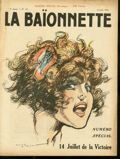 Couverture de "La Baïonnette", numéro 210, Satirique en Couleurs - Rene Vincent