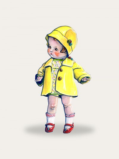 Tenue jaune pour poupée - Renee Machan Cottagecore Artist