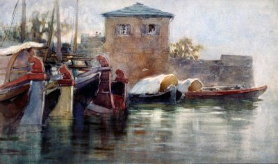 Sieste des comballi (quai sur le lac de Côme) - Renzo Weiss