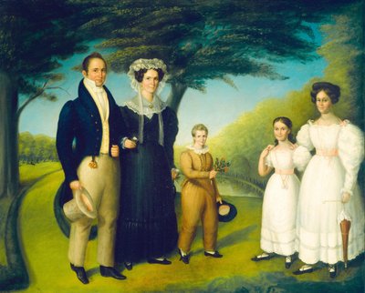 Dr. John Safford et Famille, vers 1830 - Reuben Rowley