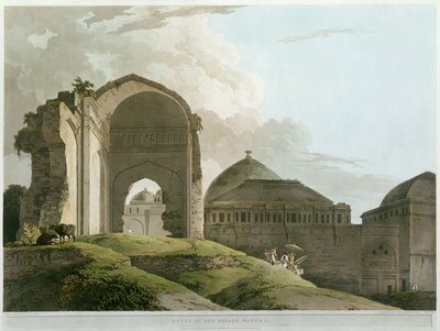 Ruines du Palais à Madurai, gravé par Thomas et William (1769-1837) Daniell, publié en 1798 - Rev. Edward Thomas Daniell