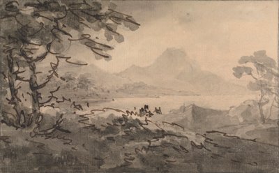 Un lac avec des montagnes au loin - Rev. William Gilpin