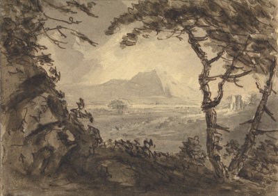 Paysage avec montagne au centre - Rev. William Gilpin